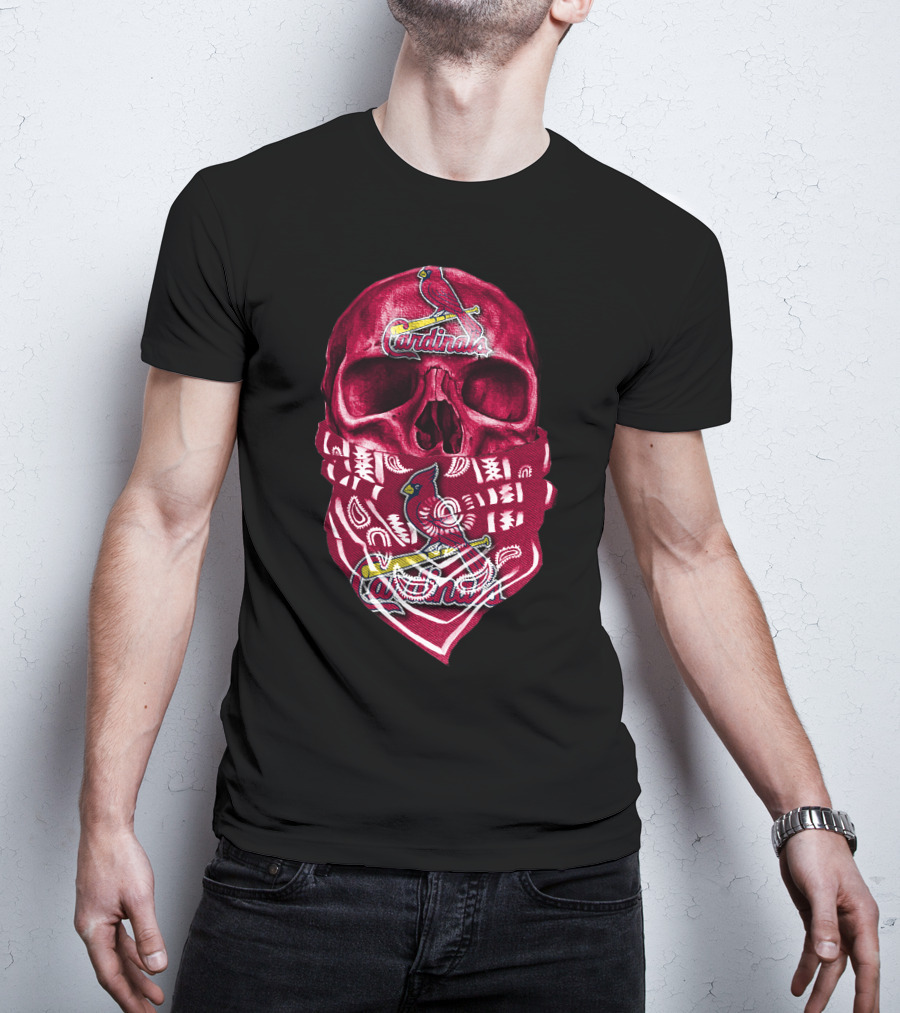 Skull Cardinals Bandana St. Louis T-Shirt