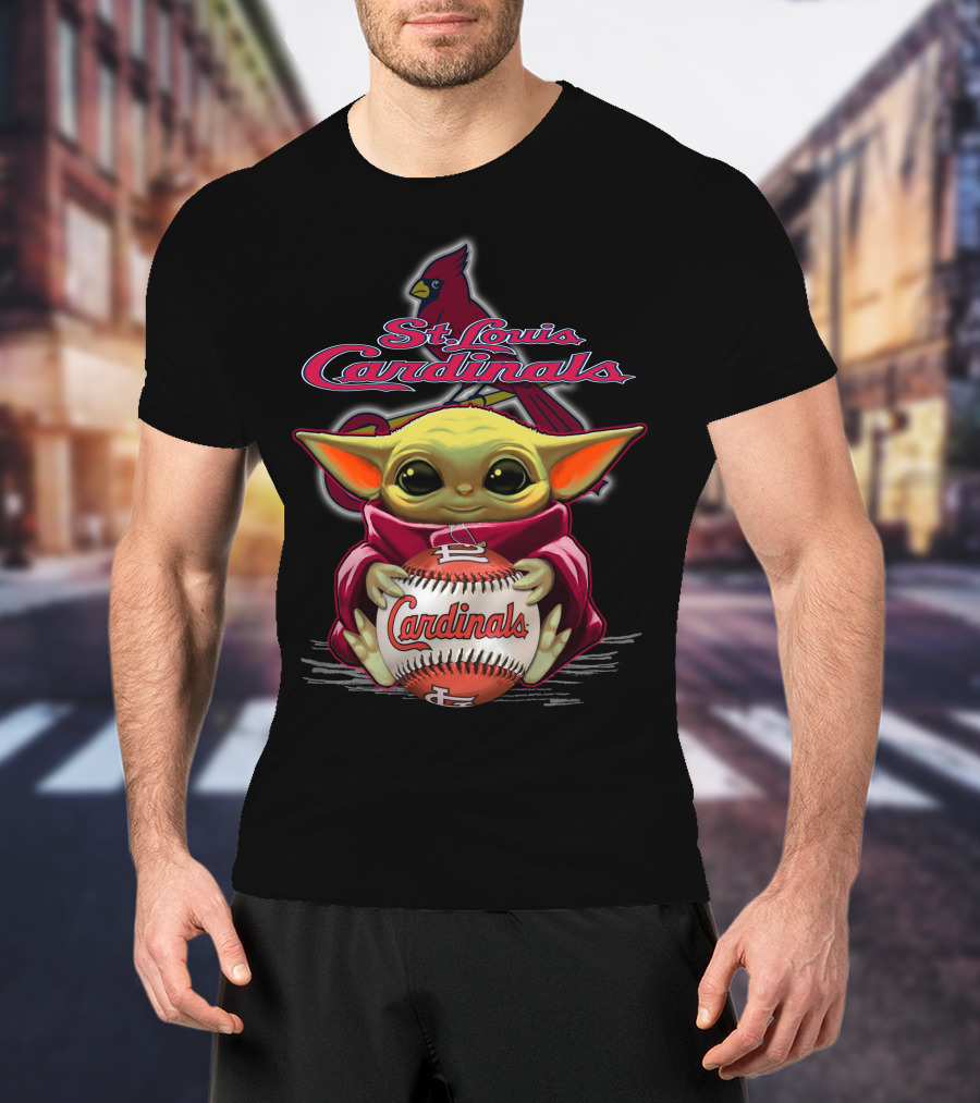 Yoda St. Louis Cardinals Baseball Star Wars Baby Yoda T-Shirt