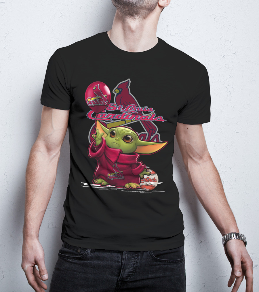 Yoda St. Louis Cardinals Baseball Balloon T-Shirt