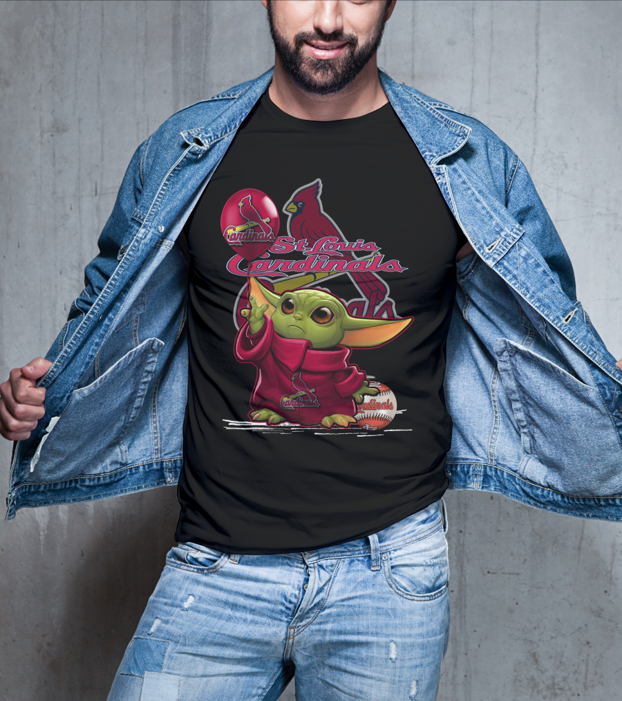 Yoda St. Louis Cardinals Baseball Balloon T-Shirt