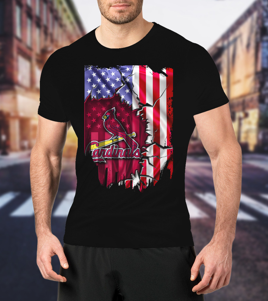 Flag St. Louis Cardinals American T-Shirt