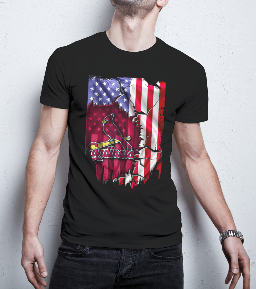 Flag St. Louis Cardinals American T-Shirt