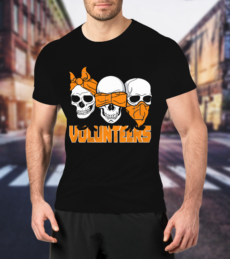 3 Skull Tennessee Volunteers T-Shirt