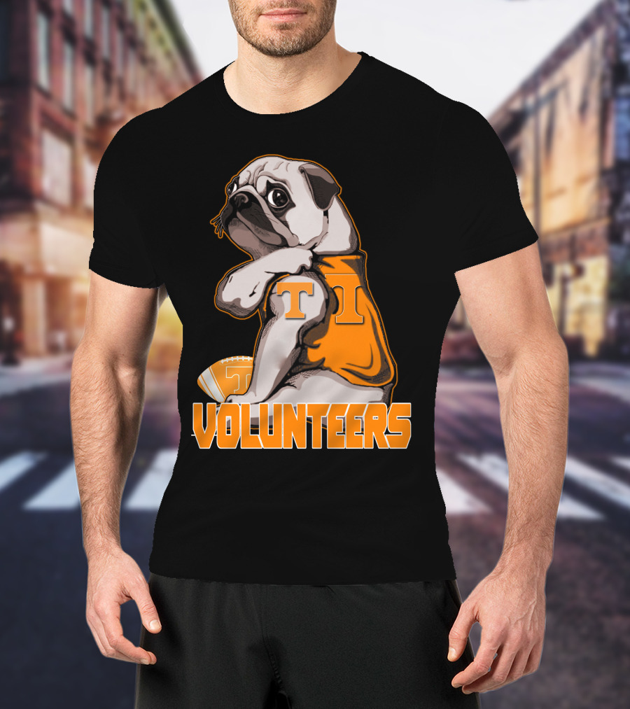 Pug T Volunteers Football T-Shirt