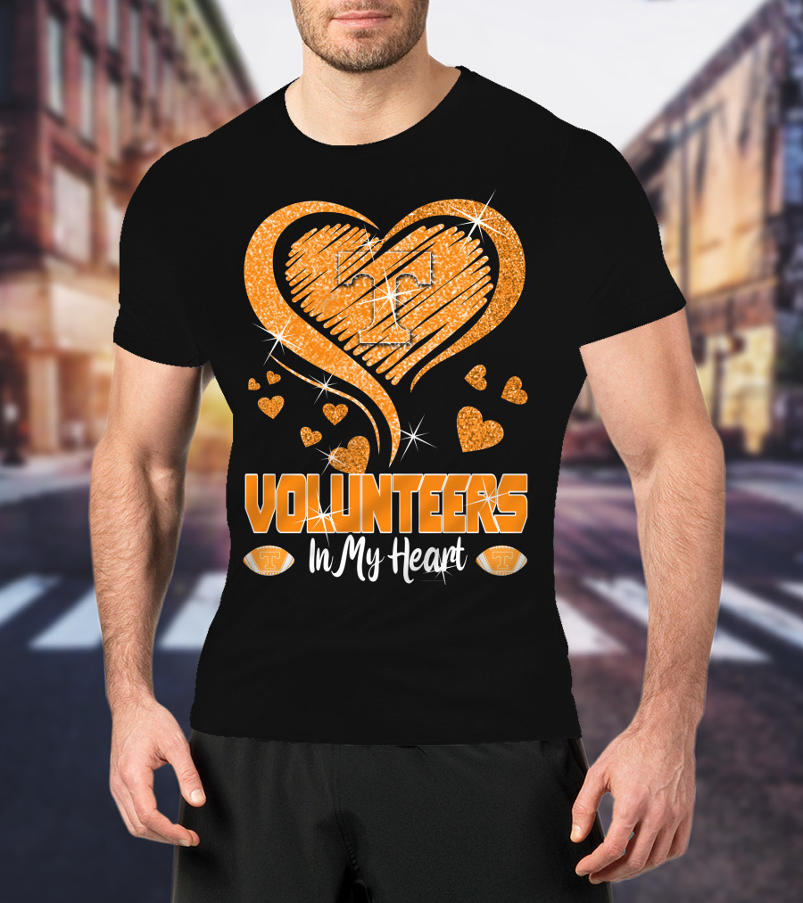 Tennessee Volunteers Orange Heart With T Logo In My Heart T-Shirt