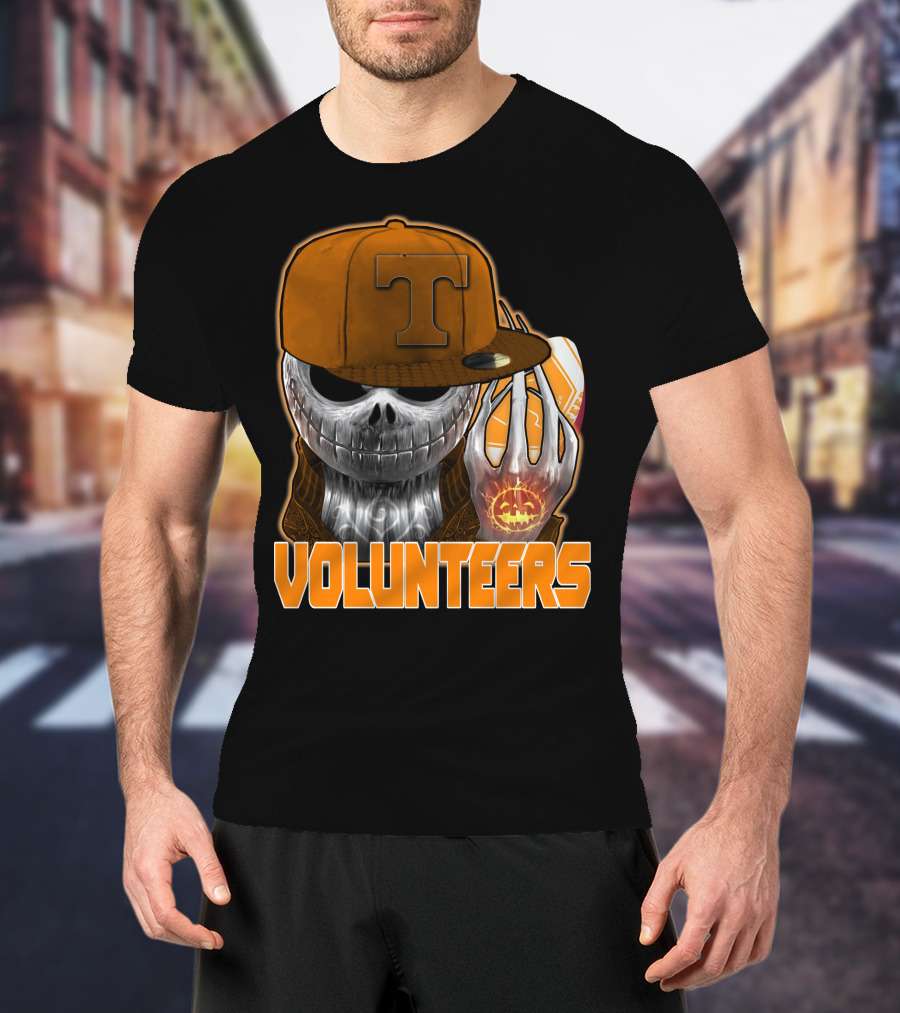 Jackskull Halloween Tennessee Volunteers Football T-Shirt