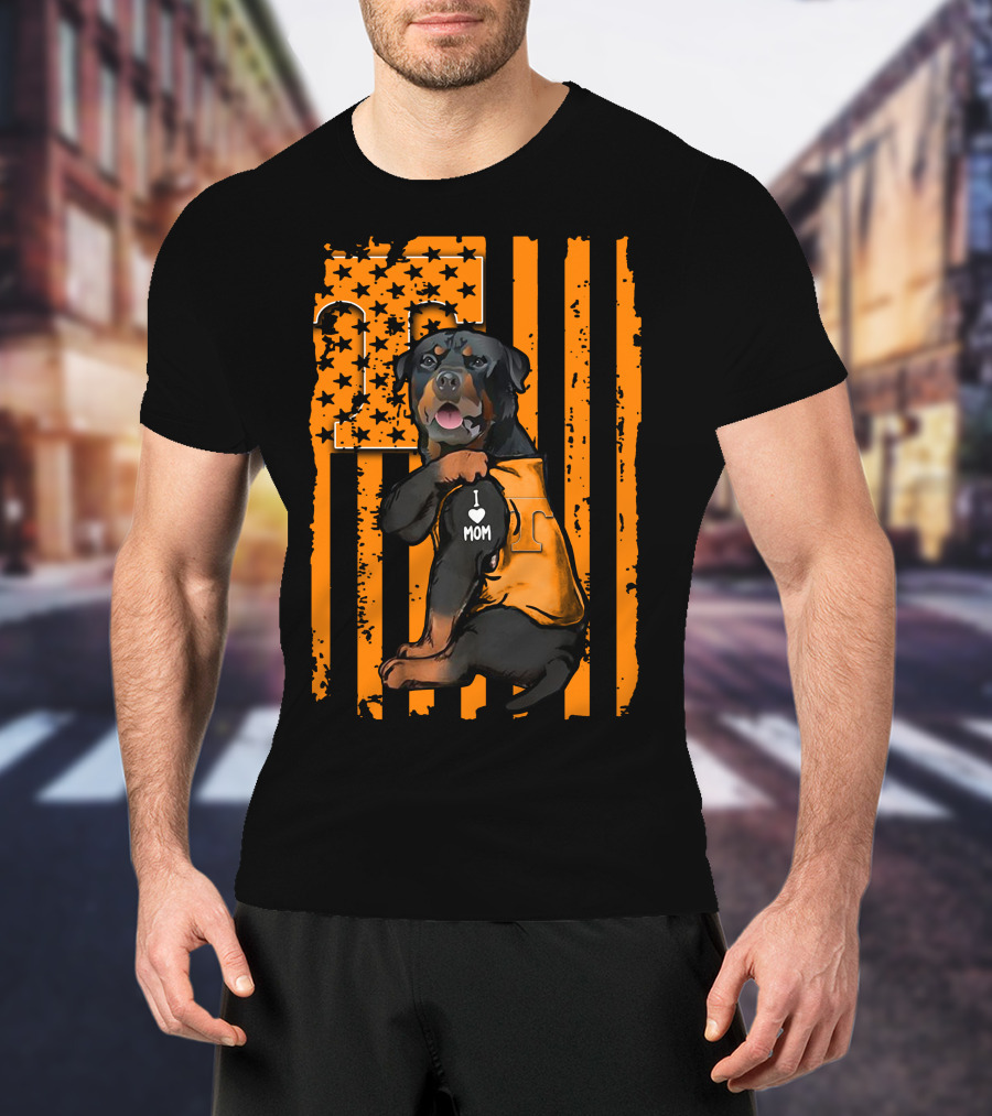 Rottweiler I Love Mom Tennessee Volunteers T-Shirt