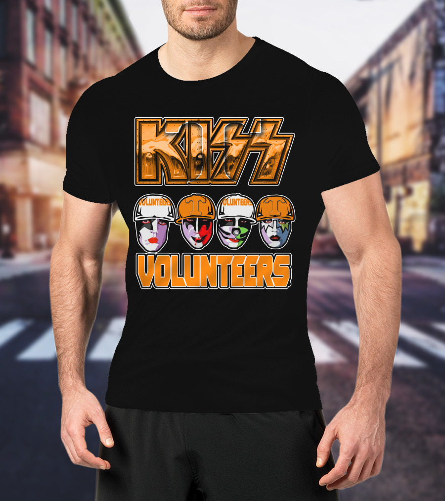 Kiss Tennessee Volunteers Football Face Paint Fans T-Shirt