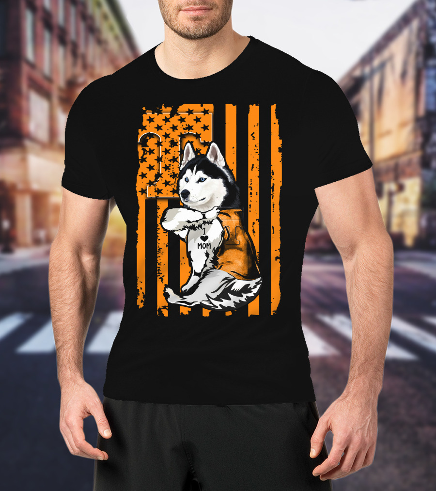 Siberian Husky Mom Tennessee Volunteers T-Shirt
