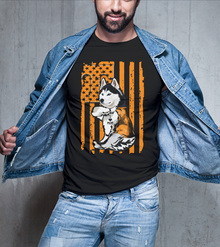 Siberian Husky Mom Tennessee Volunteers T-Shirt