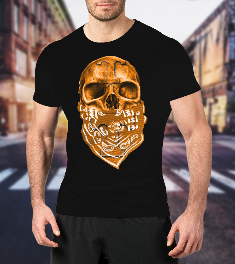 Tennessee Volunteers Skull Bandana T-Shirt