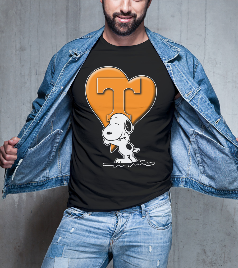 Snp V1 Tennessee Volunteers Snoopy Heart T-Shirt