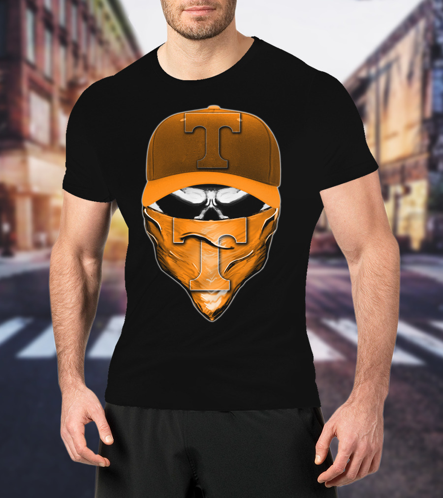 Tennessee Volunteers Skull T Mask Cap T-Shirt