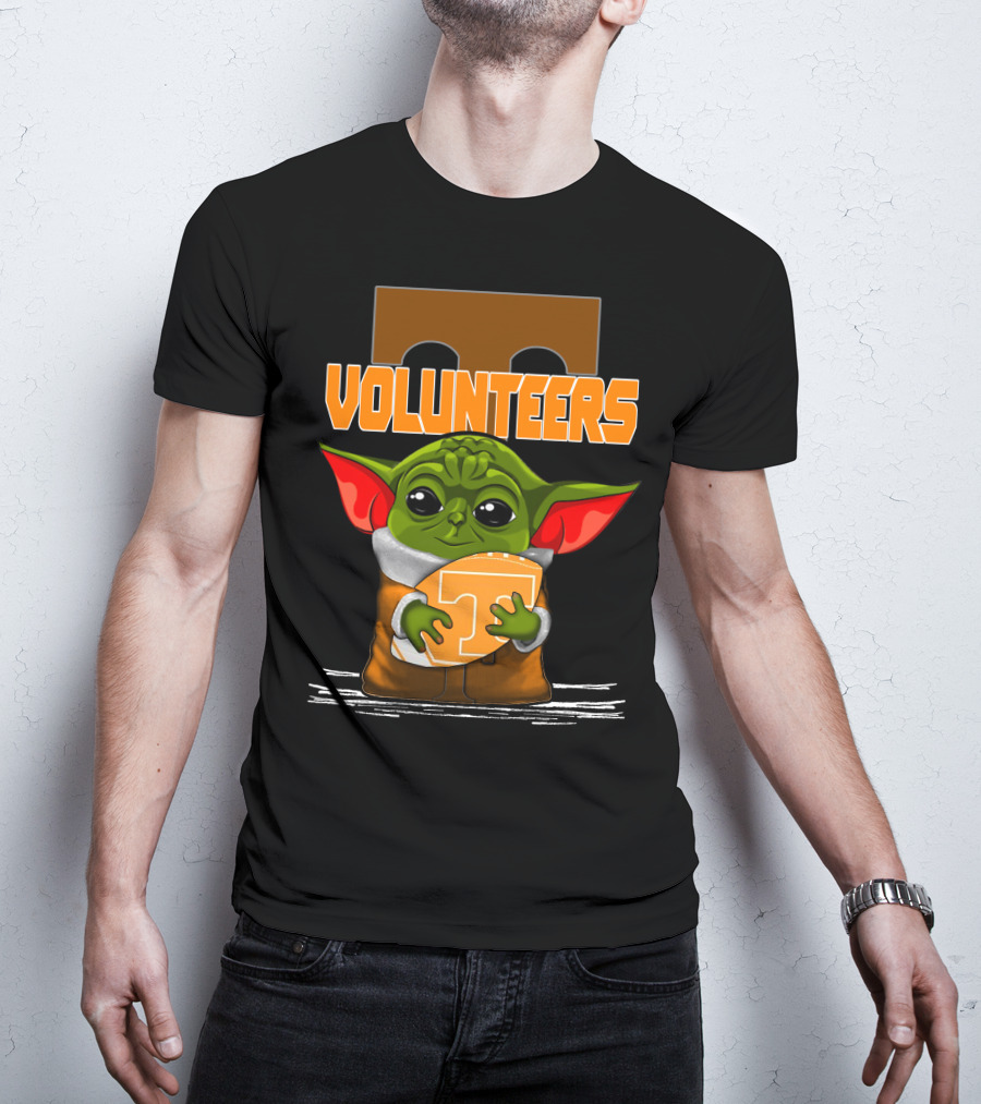 Volunteers Yoda Tennessee Fan Football T-Shirt