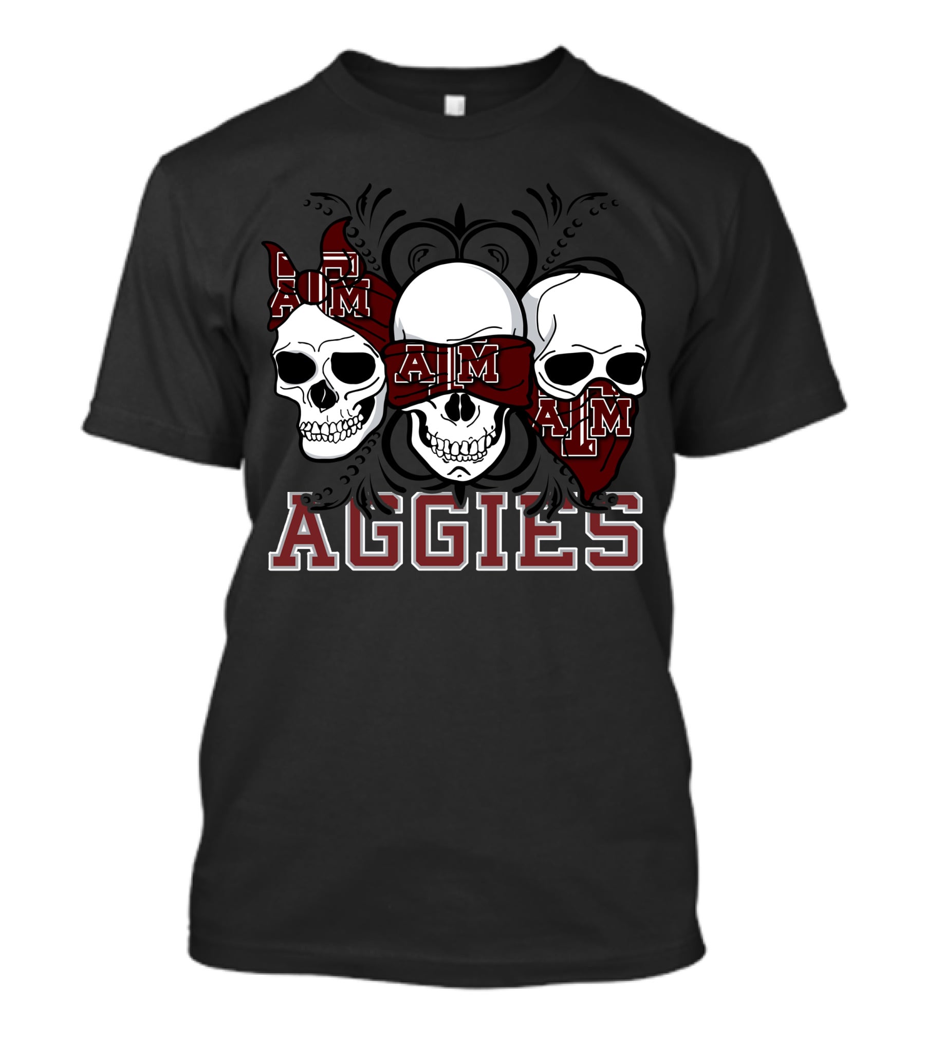 Texas A&M Aggies Skull Trio T-Shirt