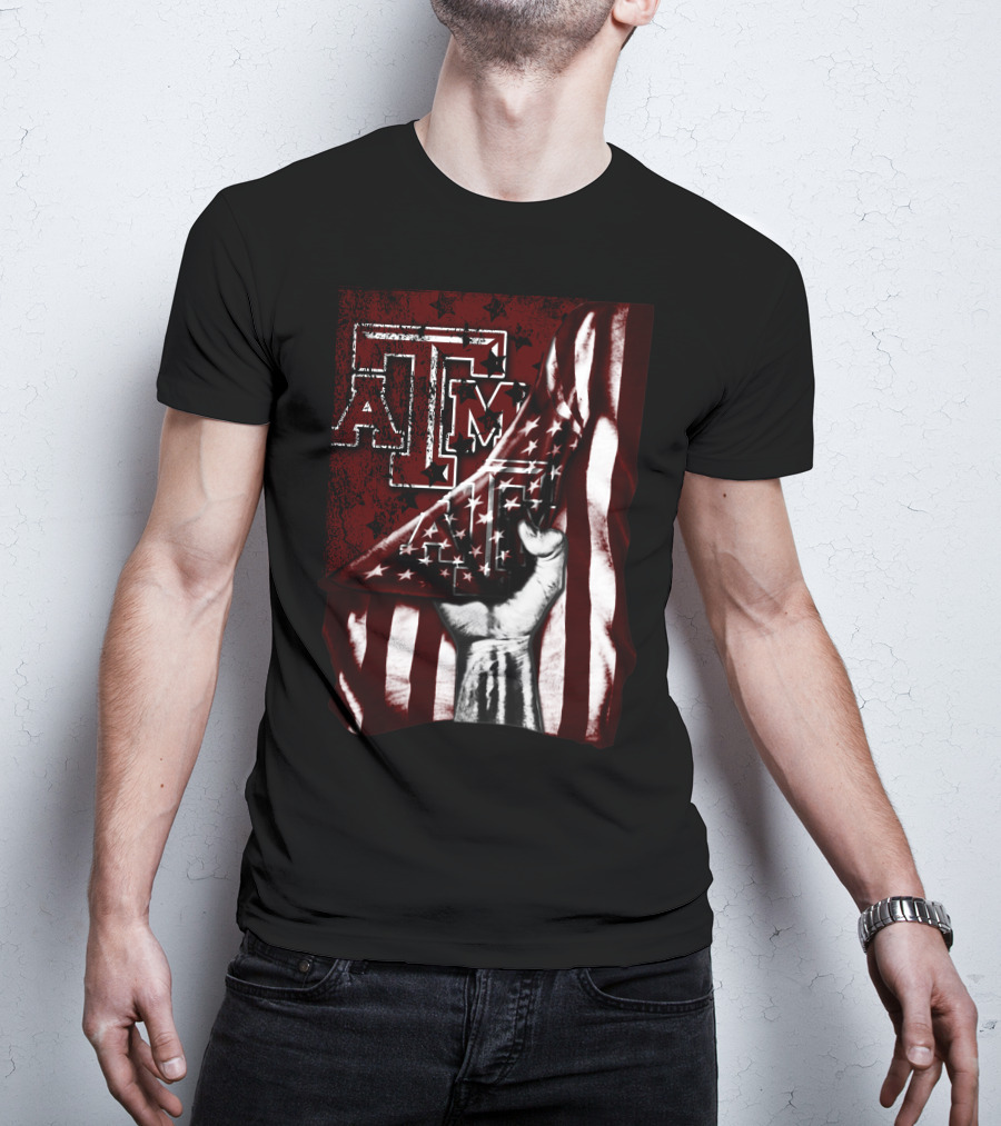 Texas A&M Aggies American Flag T-Shirt
