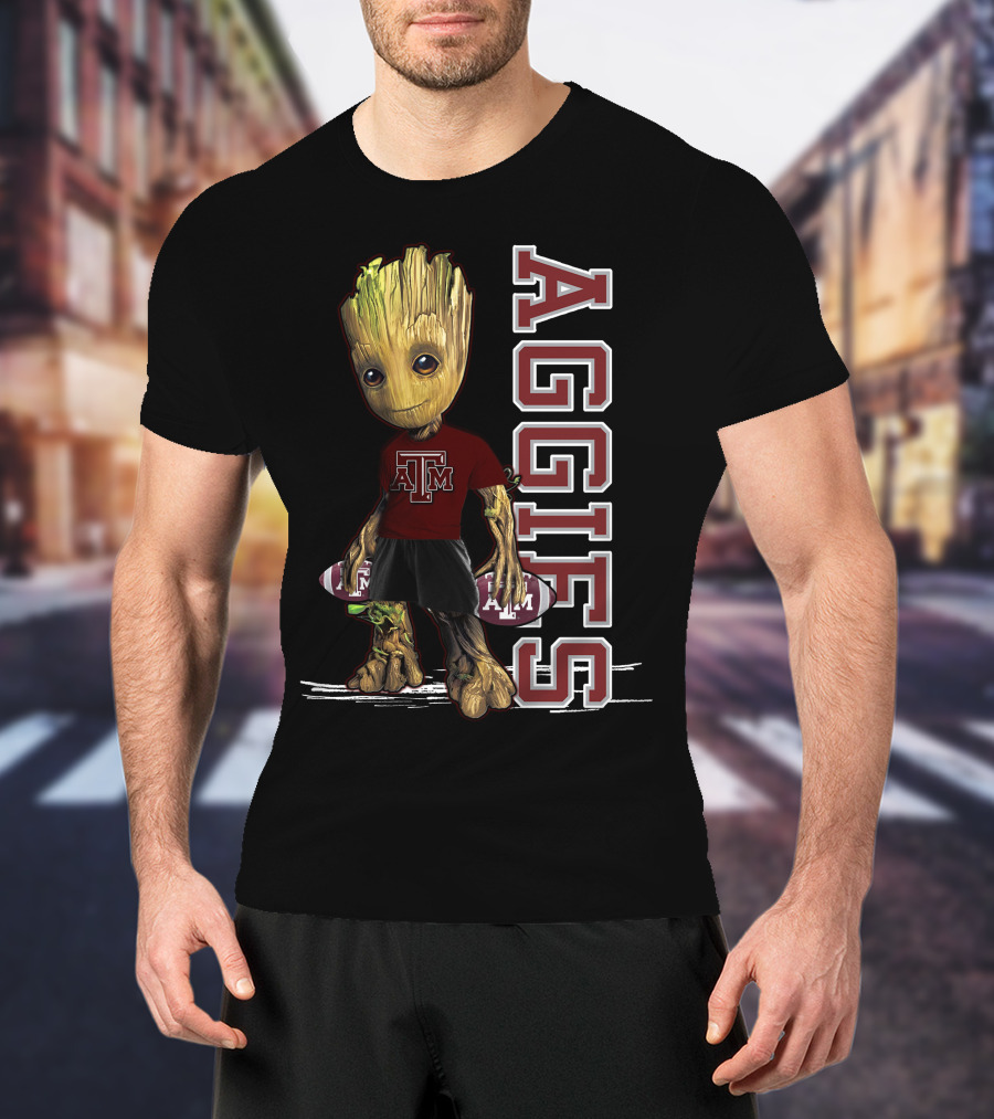 Groot Texas A&M Aggies Football Fan T-Shirt