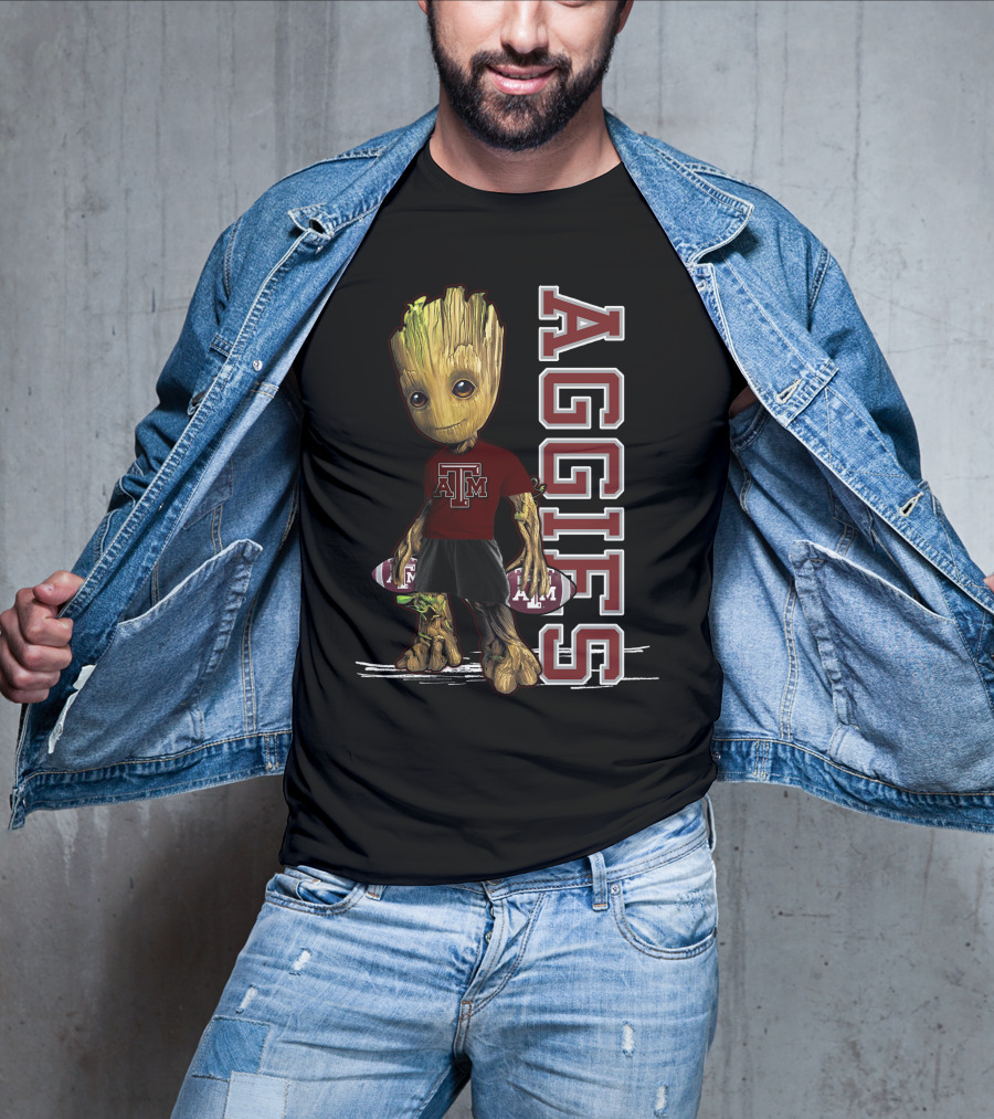 Groot Texas A&M Aggies Football Fan T-Shirt