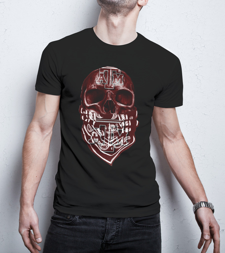 Texas A&M Aggies Skull Bandana T-Shirt