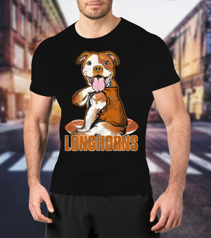 Longhorns Football Pitbull Texas Longhorns T-Shirt