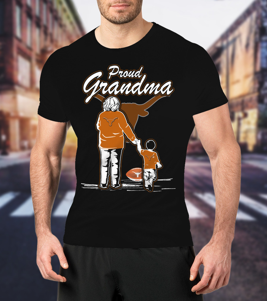Proud Grandma Texas Longhorns Football Family T-Shirt