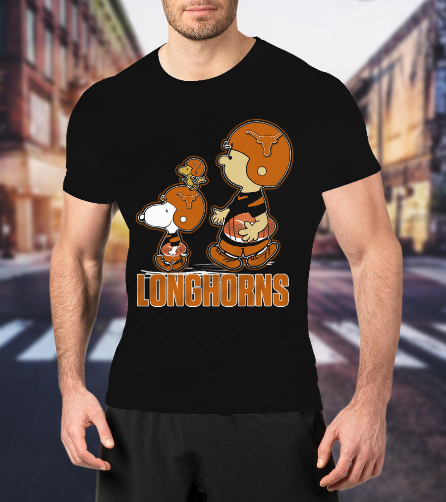 Texas Longhorns Snpfootball Peanuts Football Players T-Shirt