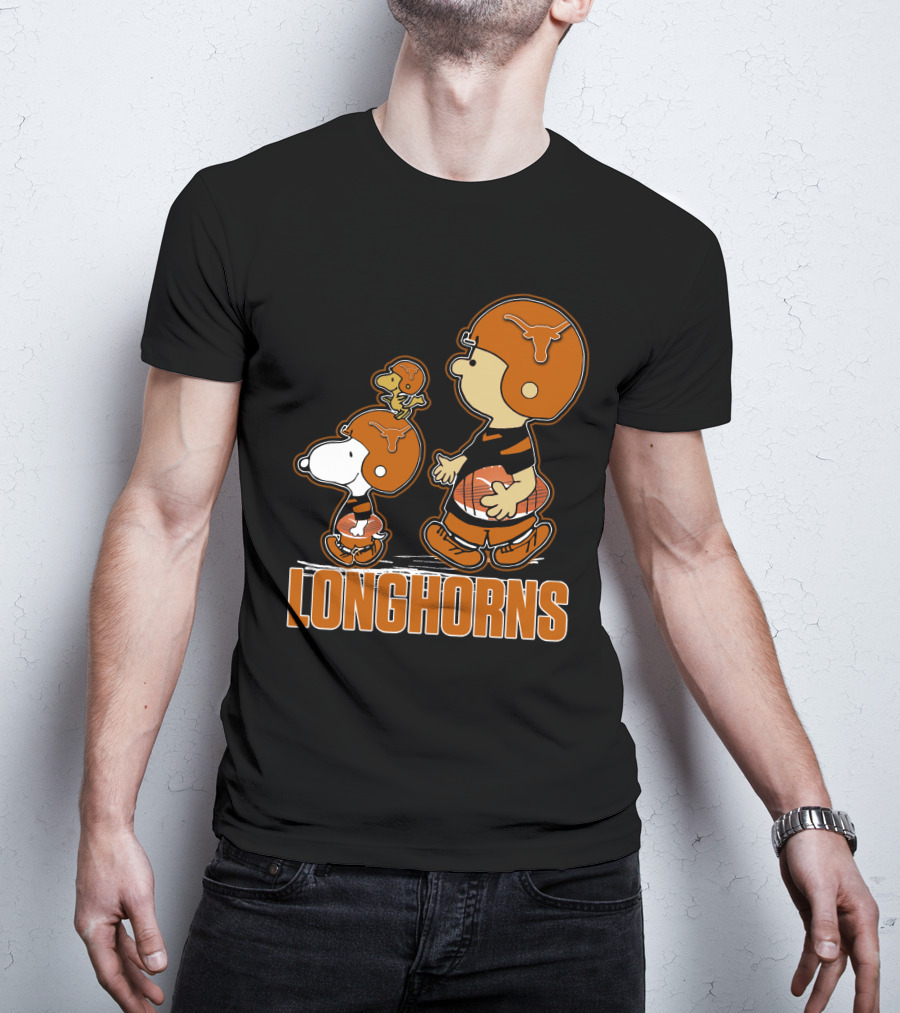 Texas Longhorns Snpfootball Peanuts Football Players T-Shirt