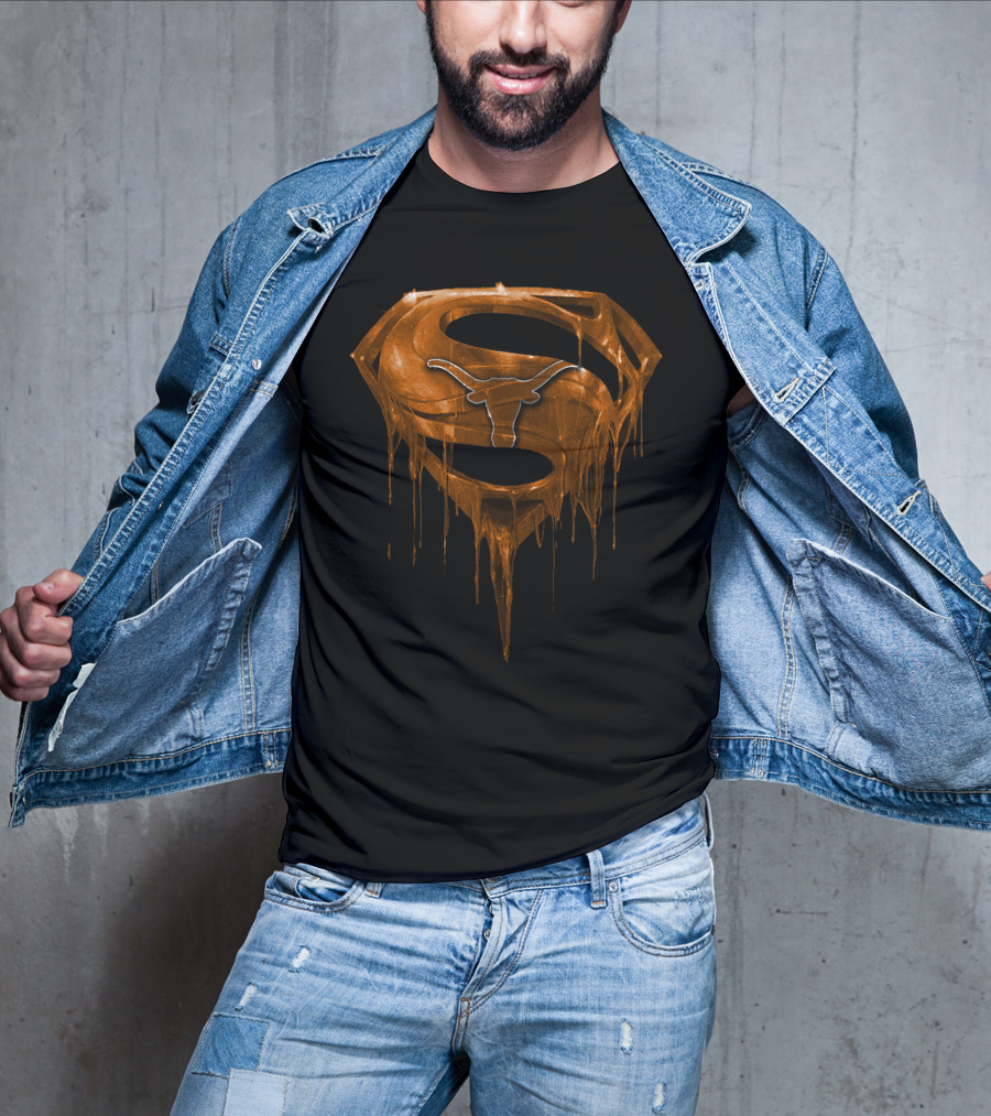 Texas Longhorns Dripping Superman T-Shirt