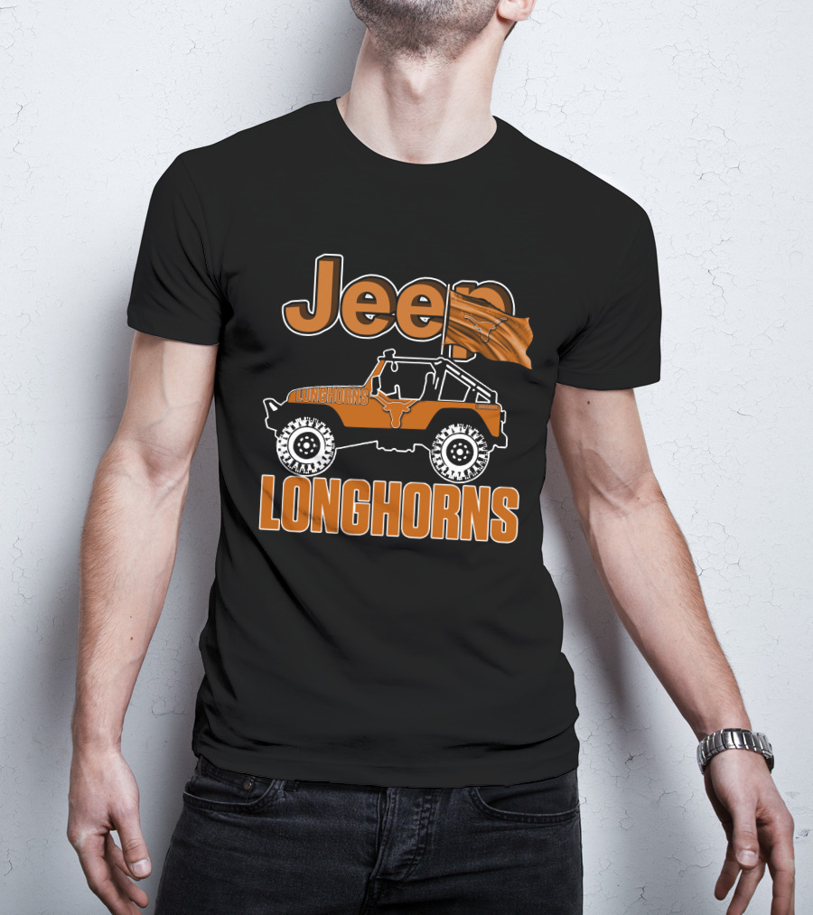 Jeep Longhorns Texas Flag Iconic T-Shirt