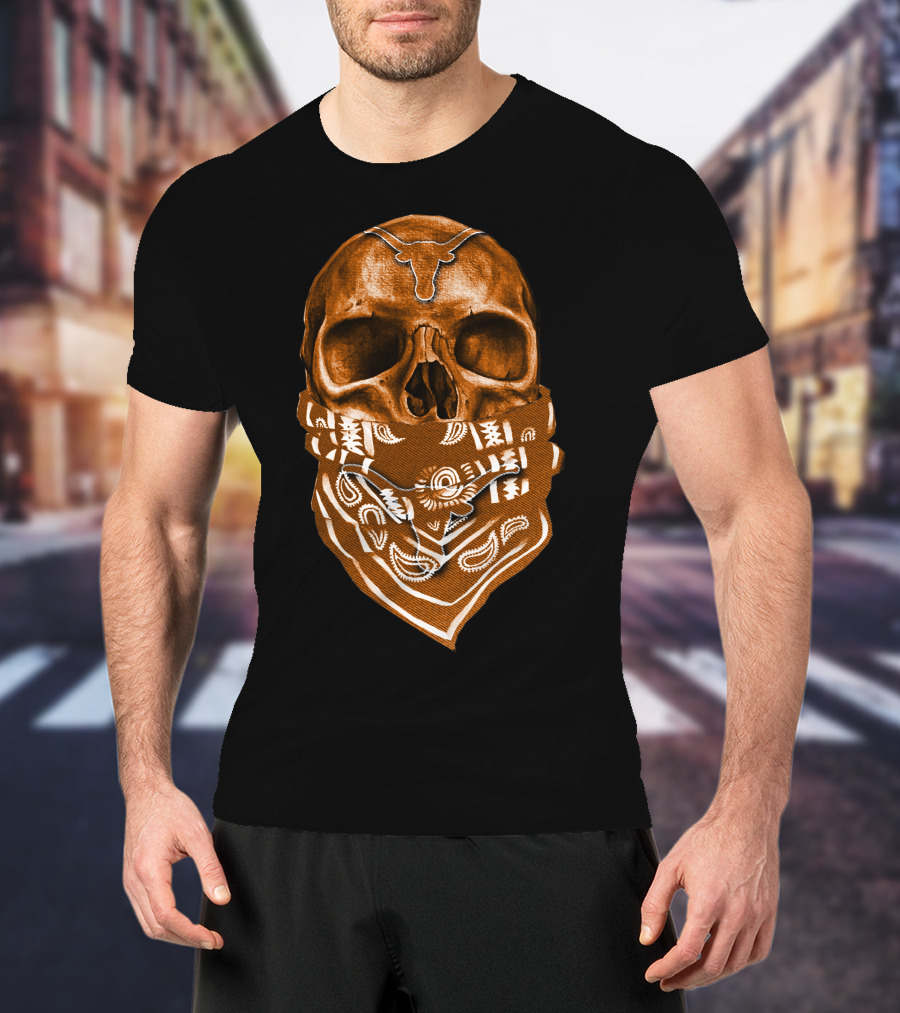 Skull Bandana Texas Longhorns T-Shirt