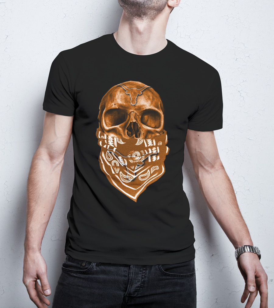 Skull Bandana Texas Longhorns T-Shirt