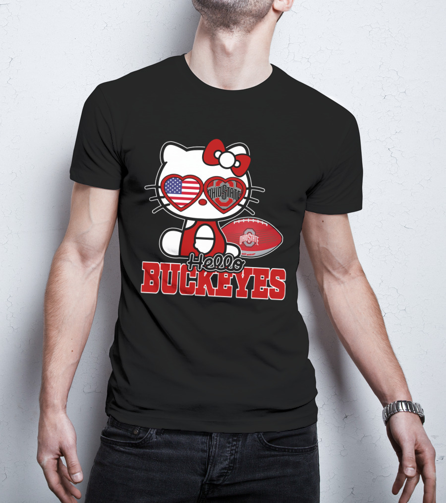 Hello Kitty Ohio State Buckeyes American Football Fan T-Shirt
