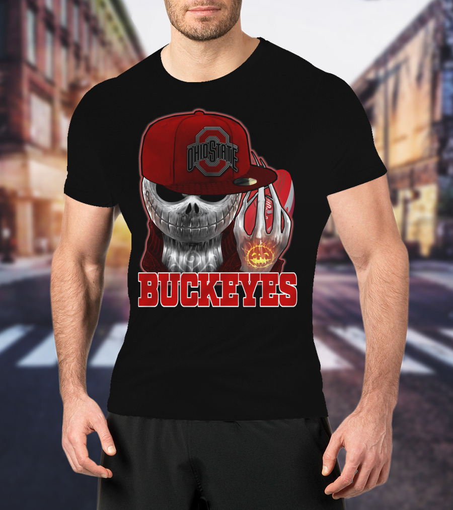 Jackskull Ohio State Buckeyes Football Fan Gear T-Shirt