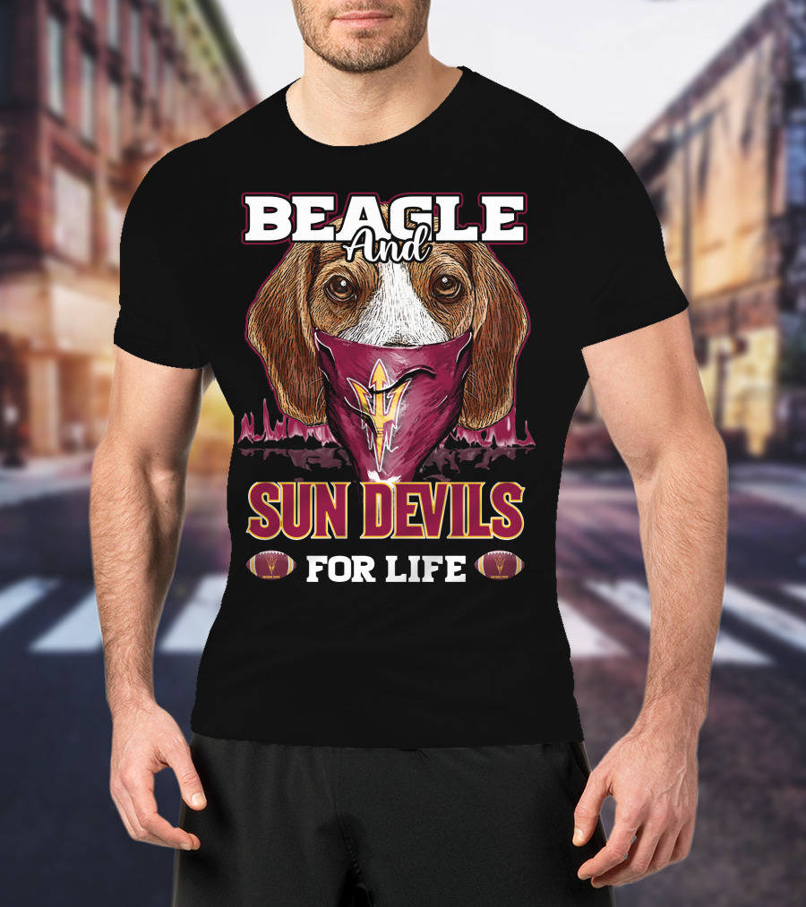 Beagle And Sun Devils For Life T-Shirt