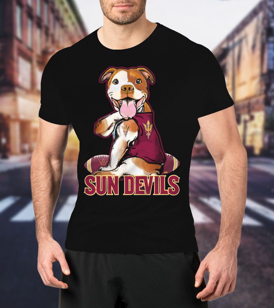 Pitbull Sun Devils Football Mascot T-Shirt