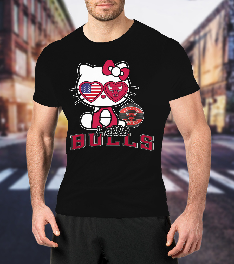 Hello Kitty Chicago Bulls USA Fan T-Shirt