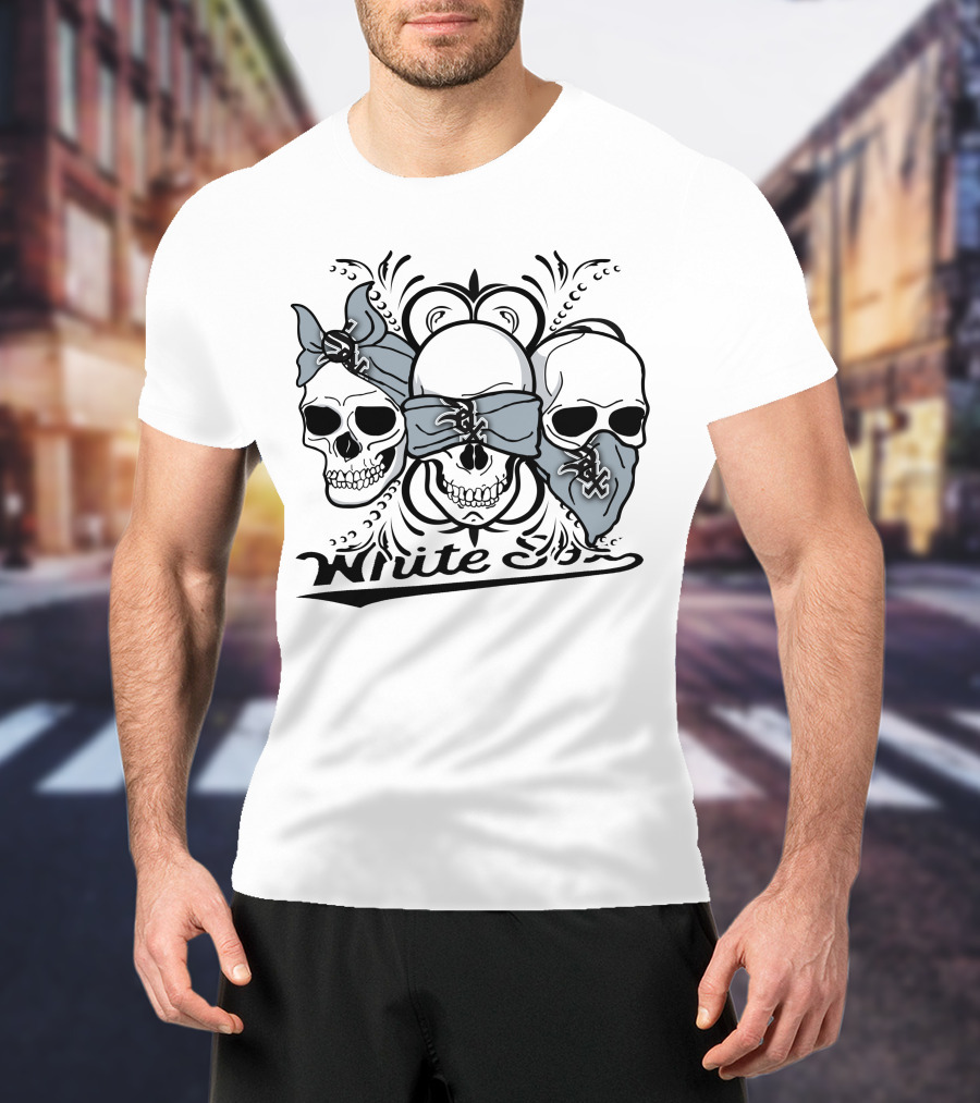 White Sox Three Skulls Bandana T-Shirt