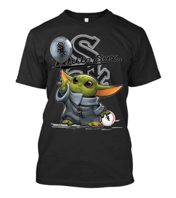 Yoda Chicago White Sox Balloon Baseball T-Shirt
