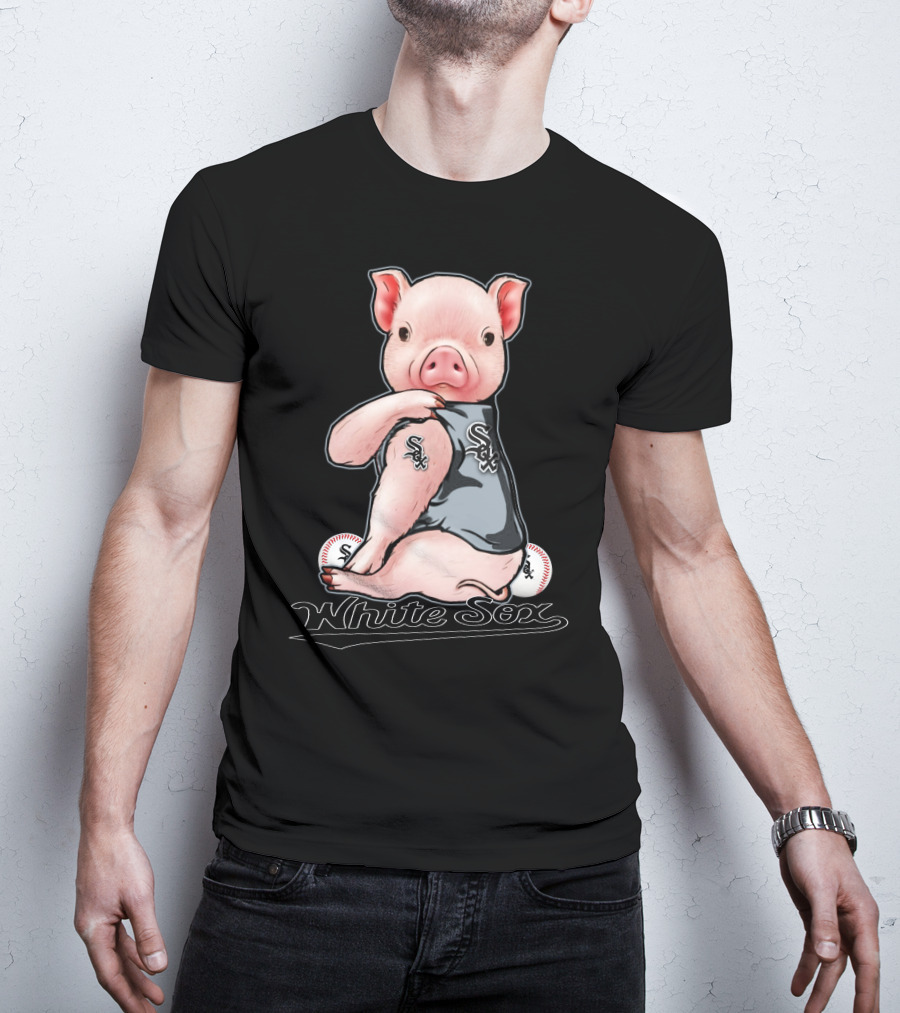 Pig White Sox Baseball Apparel Chicago T-Shirt