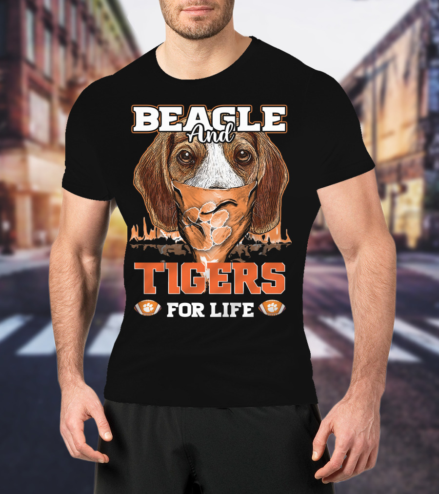 Beagle And Tigers For Life Clemson T-Shirt