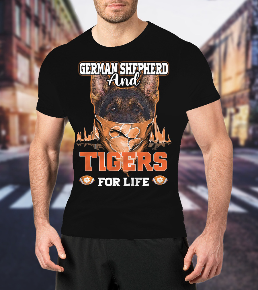 German Shepherd And Tigers For Life T-Shirt