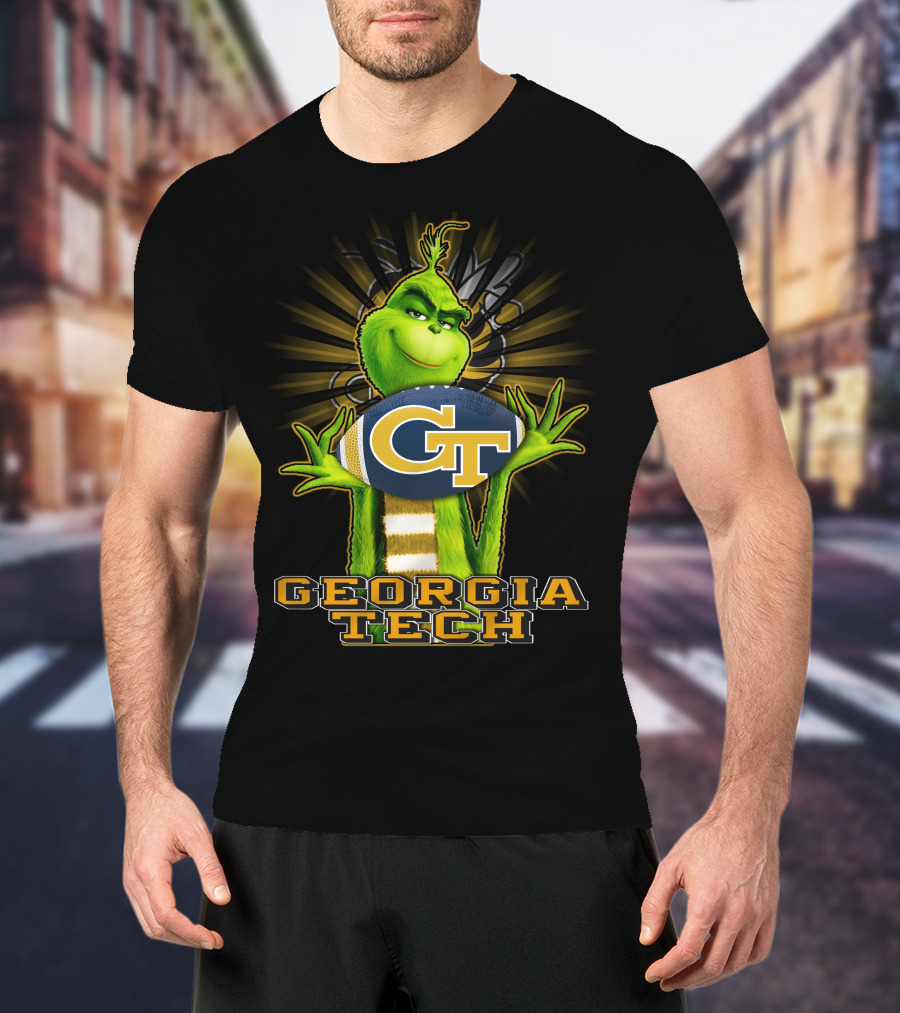 Grinch Georgia Tech Yellow Jackets GT Football T-Shirt