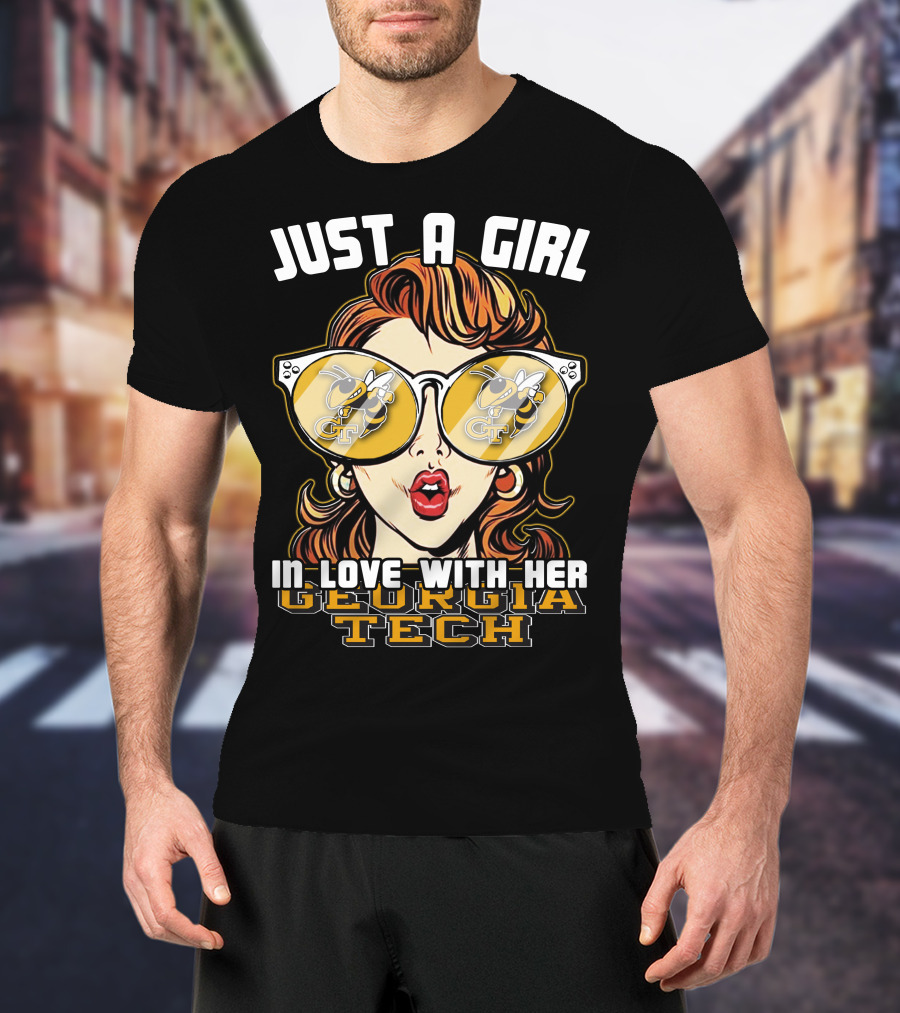 Just A Girl In Love With Her Georgia Tech Yellow Jackets T-Shirt
