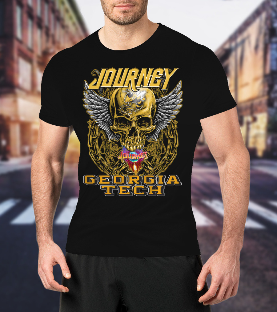 Journey Georgia Tech Skull Wings T-Shirt