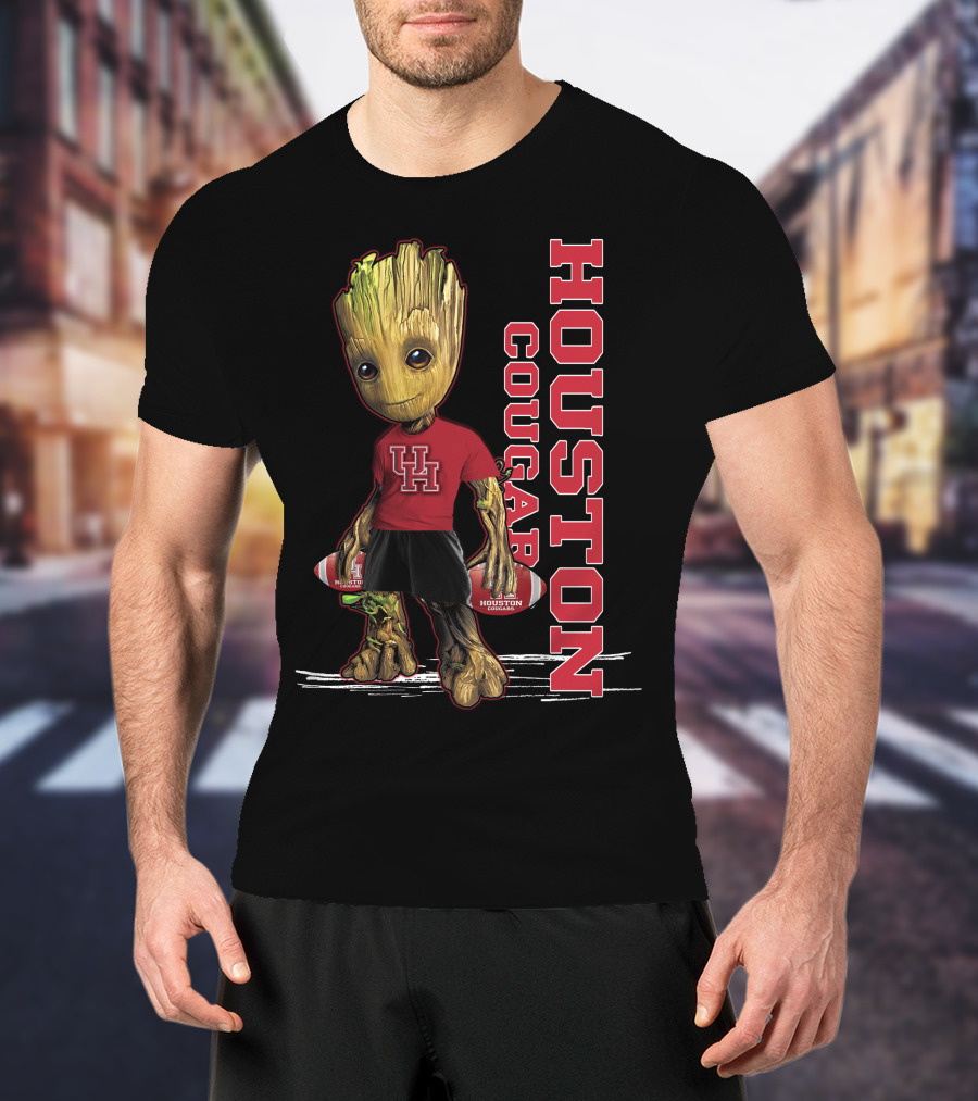Houston Cougars Groot UH Football Fan T-Shirt