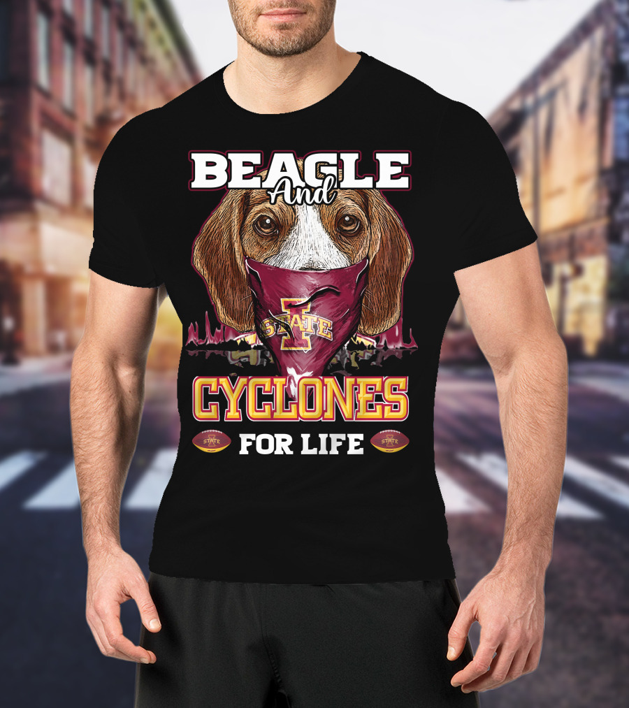 Beagle And Iowa State Cyclones For Life T-Shirt
