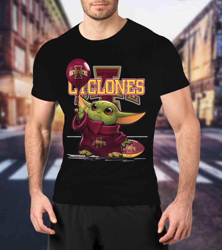 Yoda Iowa State Cyclones Football Fan Gear T-Shirt
