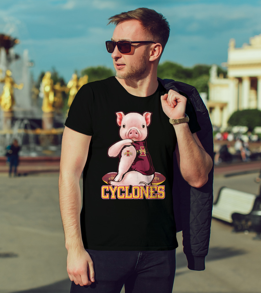 Iowa State Cyclones Pig With Football T-Shirt
