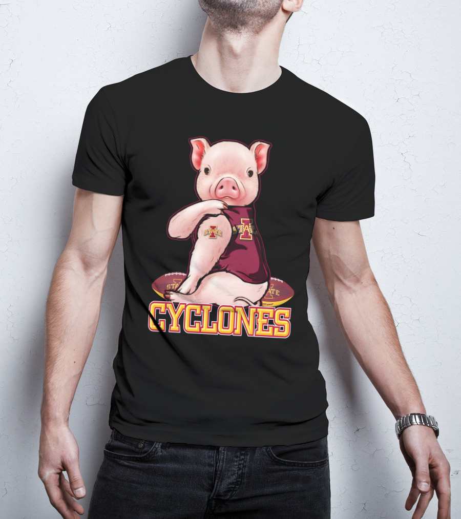 Iowa State Cyclones Pig With Football T-Shirt