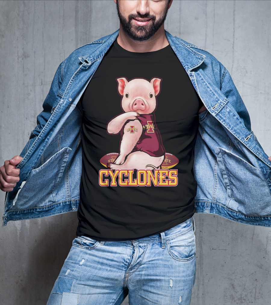 Iowa State Cyclones Pig With Football T-Shirt